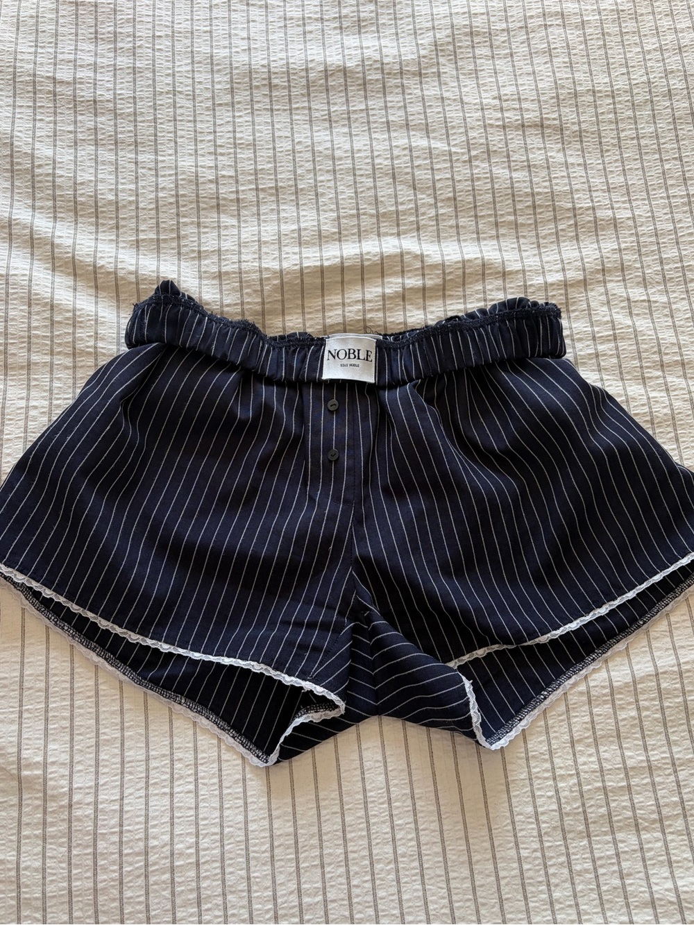 Noble Navy Pinstripe Women's Shorts